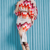 Cropped Blouse & Midi Skirt Set