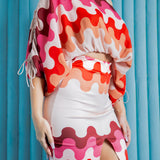 Cropped Blouse & Midi Skirt Set