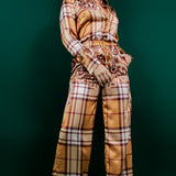 Button Down Shirt & Wide Pants Set