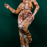 Button Down Shirt & Wide Pants Set