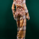 Button Down Shirt & Wide Pants Set