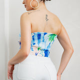 Strapless Satin Scarf Top