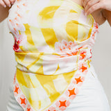 Strapless Satin Scarf Top