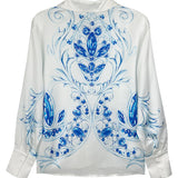 Button Down Satin Shirt Blouse