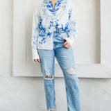 Button Down Satin Shirt Blouse