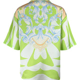 Oversize Half Sleeve Satin Shirt