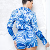 Shirt Blouse & Short Pants Set