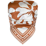 Strapless Satin Scarf Top