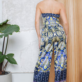 Strapless Satin Effect Scarf Top & Pants Set