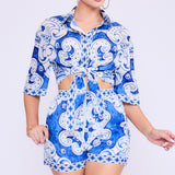 Oversized Shirt and Short Pants Set