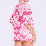 Oversized Shirt and Short Pants Set