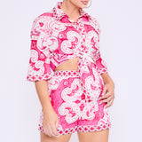 Oversized Shirt and Short Pants Set