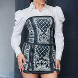 Puff Sleeve Crop Shirt