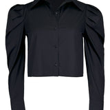Puff Sleeve Crop Shirt
