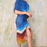 Rainbow Cropped Blouse & Midi Skirt Set