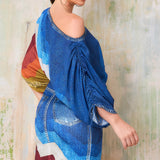 Rainbow Cropped Blouse & Midi Skirt Set