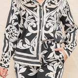 Satin Shirt & Wide Pants Set