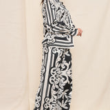 Satin Shirt & Wide Pants Set