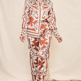 Satin Shirt & Wide Pants Set