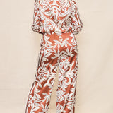 Satin Shirt & Wide Pants Set