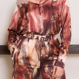 Satin Shirt & Wide Pants Set