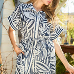 Half Sleeve Pocket Shirts & Short Pants set-Navy