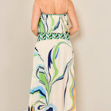 Balloon Sleeveless Top & Smoked Flare Skirt set
