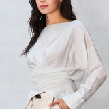 Soft Wrap Top & Tailored Pocket Pants (TOP ONLY)