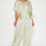 Dolman Sleeve Blouse & Jogger Pants Set