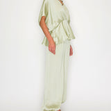 Dolman Sleeve Blouse & Jogger Pants Set