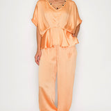 Dolman Sleeve Blouse & Jogger Pants Set