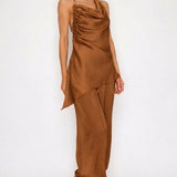 Chain Strap Halter Top & Jogger Pants Set
