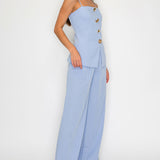 Tailored Cami Top & Wide-Leg Pants Set