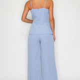 Tailored Cami Top & Wide-Leg Pants Set