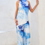 Halter Top & Wide-Leg Pants Set