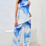 Halter Top & Wide-Leg Pants Set