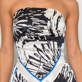 STRAPLESS SATIN EFFECT SCARF TOP & PANTS SET