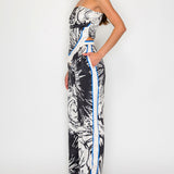 STRAPLESS SATIN EFFECT SCARF TOP & PANTS SET