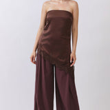 High-waisted wide leg pants