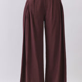 High-waisted wide leg pants