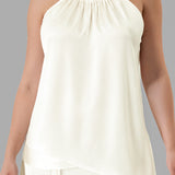 Satin Gathered Halter Top (TOP ONLY)