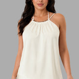 Satin Gathered Halter Top (TOP ONLY)
