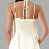 Satin Gathered Halter Top (TOP ONLY)