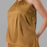 Satin Gathered Halter Top (TOP ONLY)