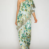 Floral One-Shoulder Top & Wide Leg Pants Set