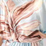 Floral Satin Blouse & Wide Pants Set