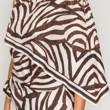 Zebra One-Shoulder Top & Scarf Pants (TOP ONLY)