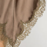 V-Neck Draped Lace Top & Asymmetrical Midi Skirt