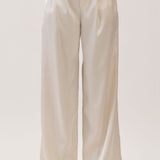 Strapless Draped Top & Wide-Leg Pants Set