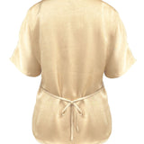 Jacquard Surplice Draped Top